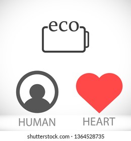 eco battery icon vector