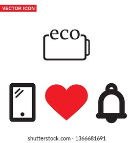 eco battery icon vector