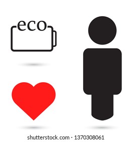 eco battery icon vector