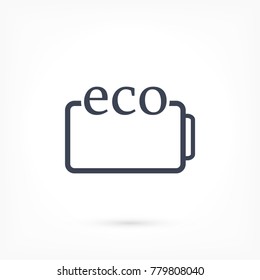 eco battery icon vector