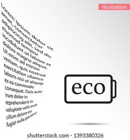 eco battery icon vector . Lorem Ipsum Illustration design