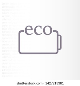 eco battery icon vector . Lorem Ipsum Illustration design