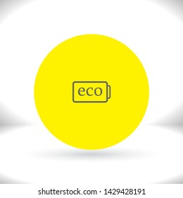 eco battery icon vector . Lorem Ipsum Illustration design