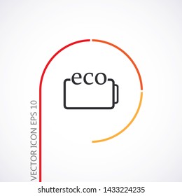 eco battery icon vector . Lorem Ipsum Illustration design