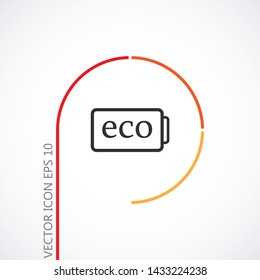 eco battery icon vector . Lorem Ipsum Illustration design