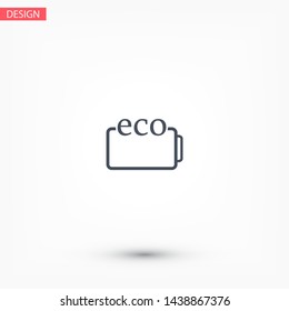eco battery icon vector . Lorem Ipsum Illustration design