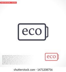 eco battery icon vector . Lorem Ipsum Illustration design