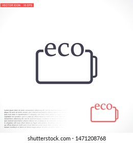 eco battery icon vector . Lorem Ipsum Illustration design