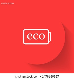 eco battery icon vector . Lorem Ipsum Illustration design