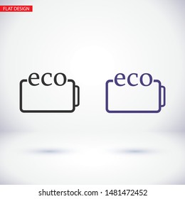 eco battery icon vector . Lorem Ipsum Illustration design