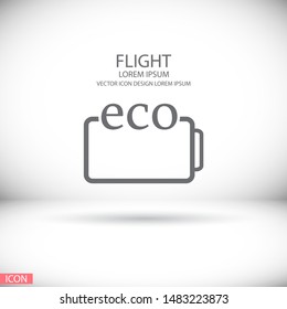 eco battery icon vector . Lorem Ipsum Illustration design