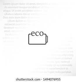 eco battery icon vector . Lorem Ipsum Illustration design