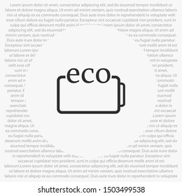 eco battery icon vector . Lorem Ipsum Illustration design