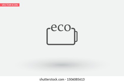 eco battery icon vector . Lorem Ipsum Illustration design