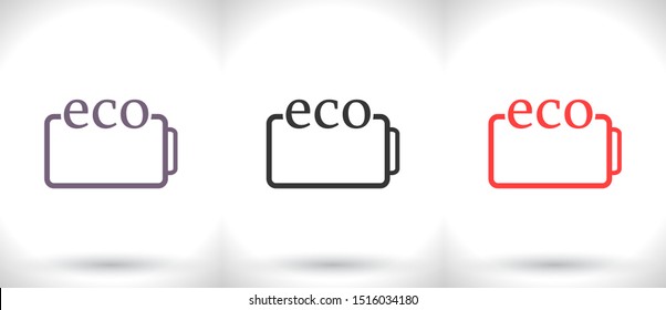 eco battery icon vector . Lorem Ipsum Illustration design