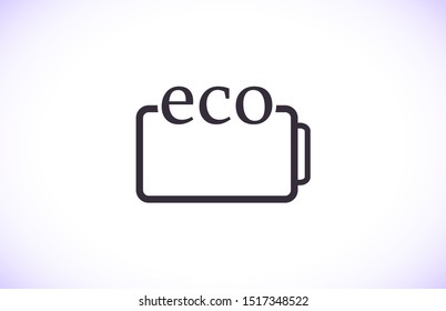 eco battery icon vector . Lorem Ipsum Illustration design