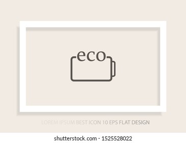 eco battery icon vector . Lorem Ipsum Illustration design