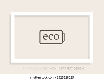 eco battery icon vector . Lorem Ipsum Illustration design