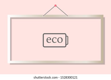 eco battery icon vector . Lorem Ipsum Illustration design