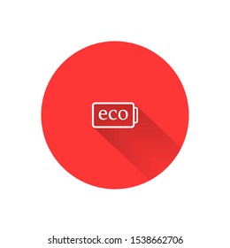 eco battery icon vector . Lorem Ipsum Illustration design