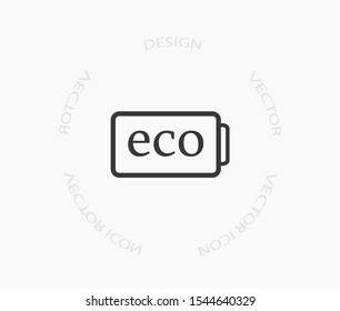 eco battery icon vector . Lorem Ipsum Illustration design