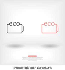 vector de icono de batería ecológica. Diseño de ilustración de Lorem Ipsum