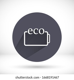 eco battery icon vector . Lorem Ipsum Illustration design