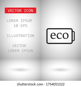 eco battery icon vector . Lorem Ipsum Illustration design