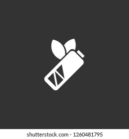 eco battery icon vector. eco battery sign on black background. eco battery icon for web and app