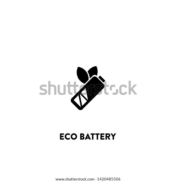 eco battery icon vector. eco\
battery sign on white background. eco battery icon for web and\
app