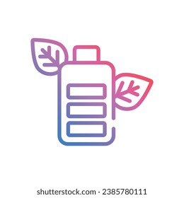 Eco Battery icon vector stock illustration