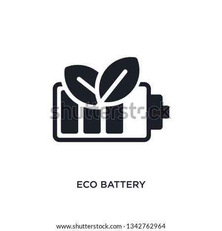 eco battery isolated icon. simple element illustration from general-1 concept icons. eco battery editable logo sign symbol design on white background. can be use for web and mobile