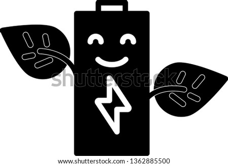 eco battery isolated icon. simple element illustration from general-1 concept icons. eco battery editable logo sign symbol design on white background. can be use for web and mobile