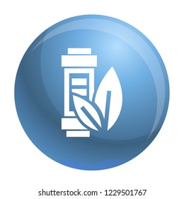 Eco battery leaf icon. Simple illustration of eco battery leaf vector icon for web design isolated on white background