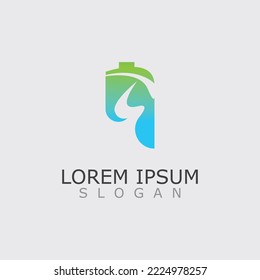 Eco Battery and leaf logo template design illustration vector