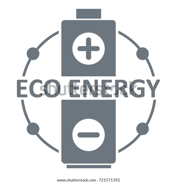 Eco battery logo. Simple illustration of eco battery\
vector logo for web