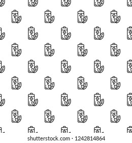Eco battery pattern. Seamless illustration of eco battery pattern vector repeat for any web design