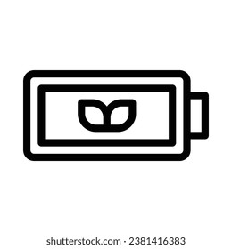 eco battery vector icon on white background