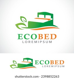 plantilla de diseño de logotipo de cama ecológica