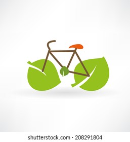 Eco bicycle icon