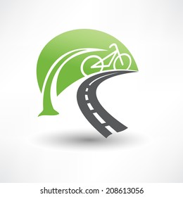 Eco bicycle icon