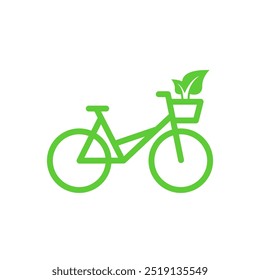 Eco bike icon. Isolated on white background.