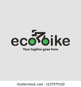 Eco bike logo design. Vector illustration.