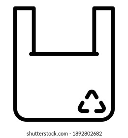 Eco bio bag icon. Outline eco bio bag vector icon for web design isolated on white background
