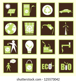 ECO BIO design,icons,vector