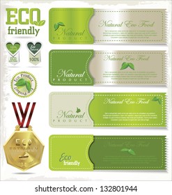 Eco and bio labels and badges