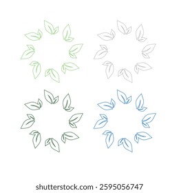 Eco Bio Leaves Product Sign Symbol Logo Vector
