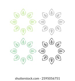 Eco Bio Leaves Product Sign Symbol Logo Vector
