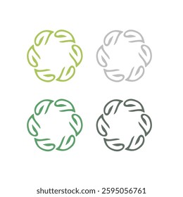 Eco Bio Leaves Product Sign Symbol Logo Vector
