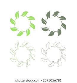 Eco Bio Leaves Product Sign Symbol Logo Vector
